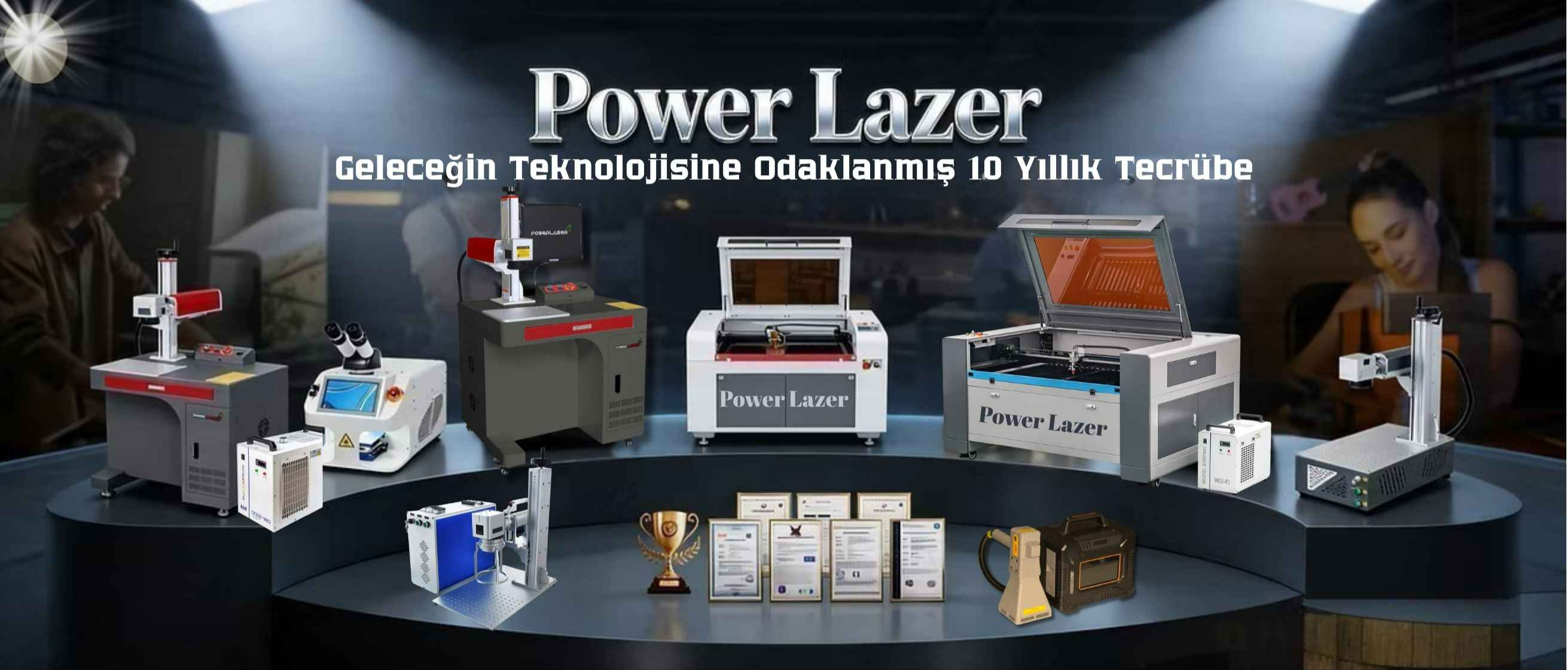 PowerLazer müşteri ve showroom görüntüsü